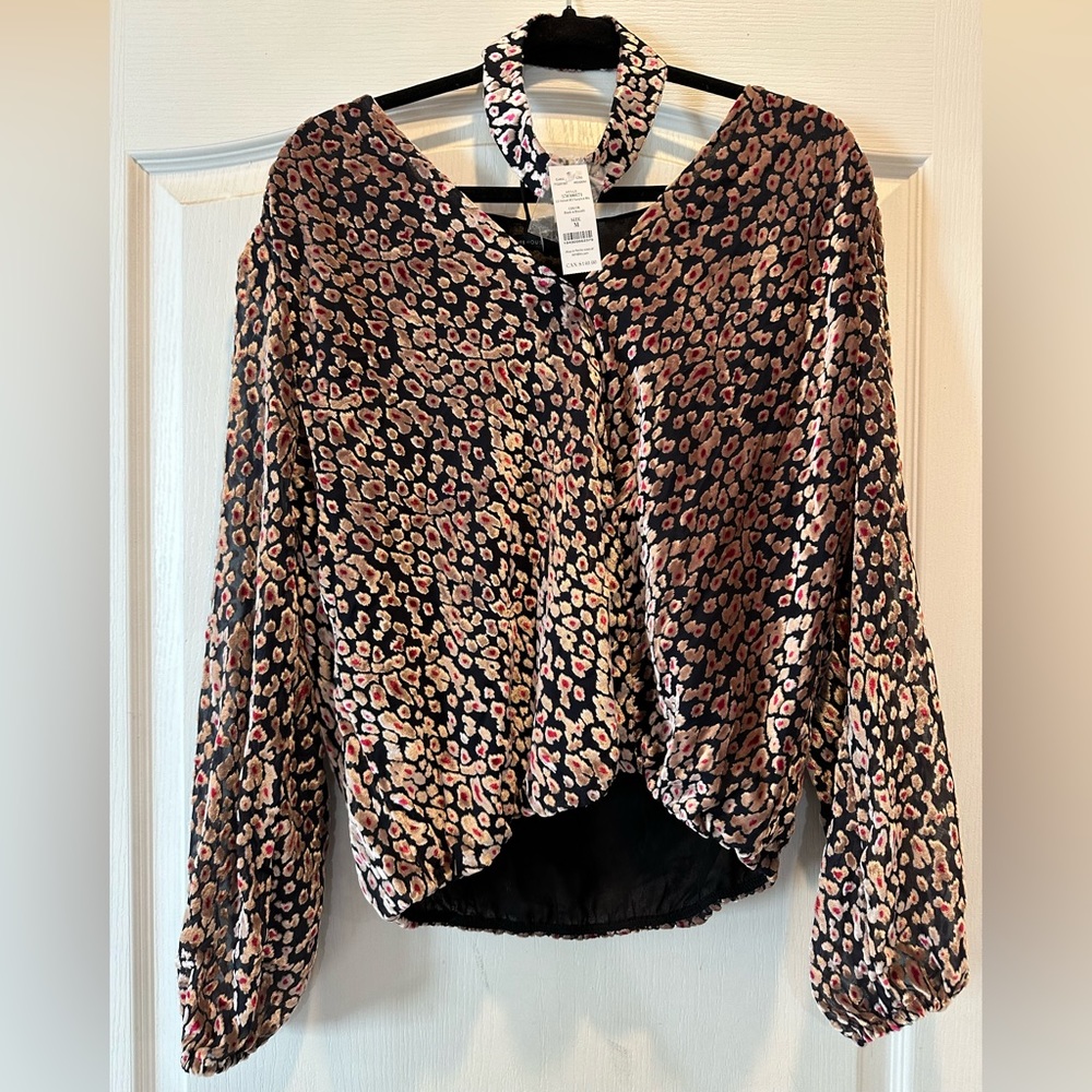 Beautiful Blouse with neck piece.  New with tags